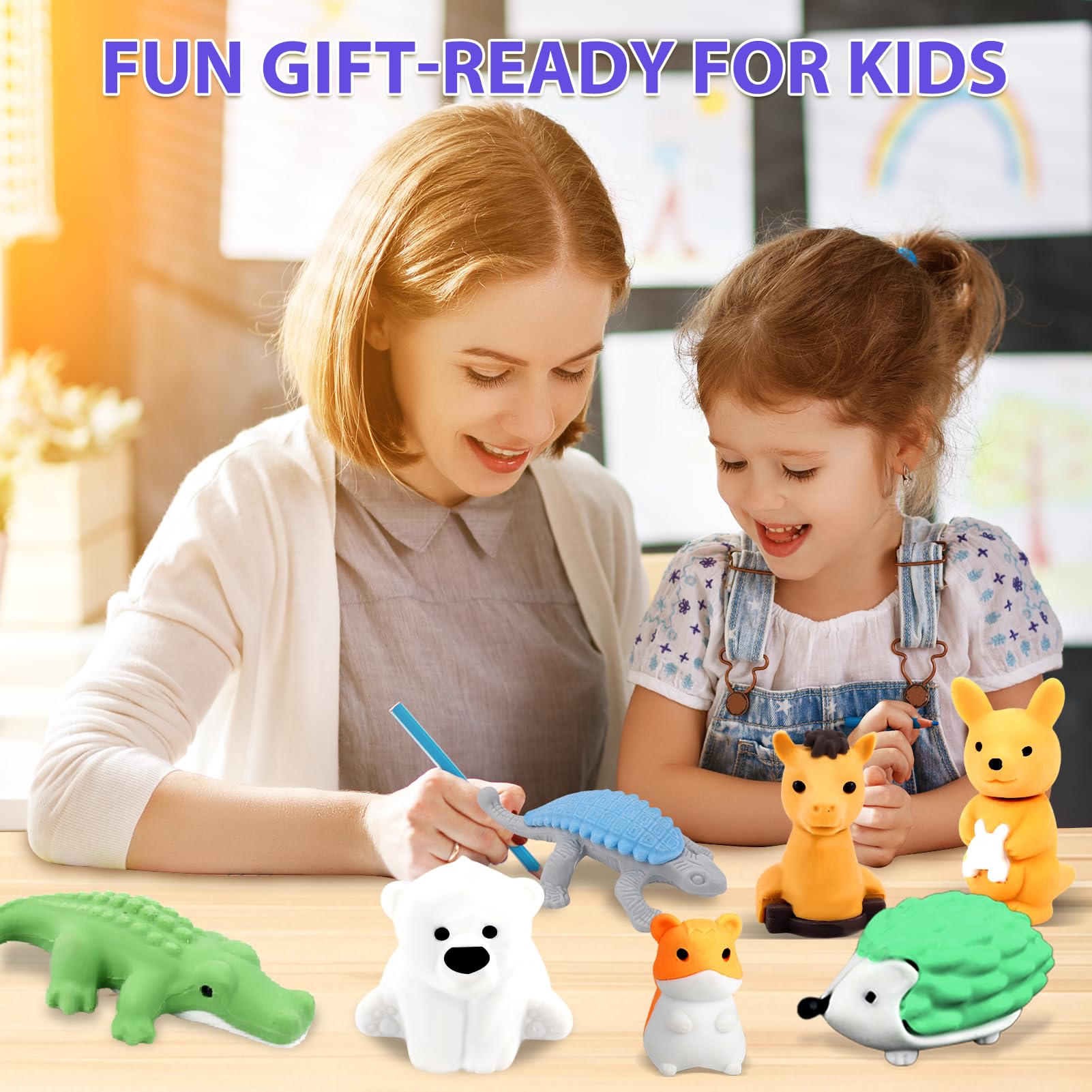 URSKYTOUS monkey take-apart eraser builds fine motor skills through hands-on rebuilding