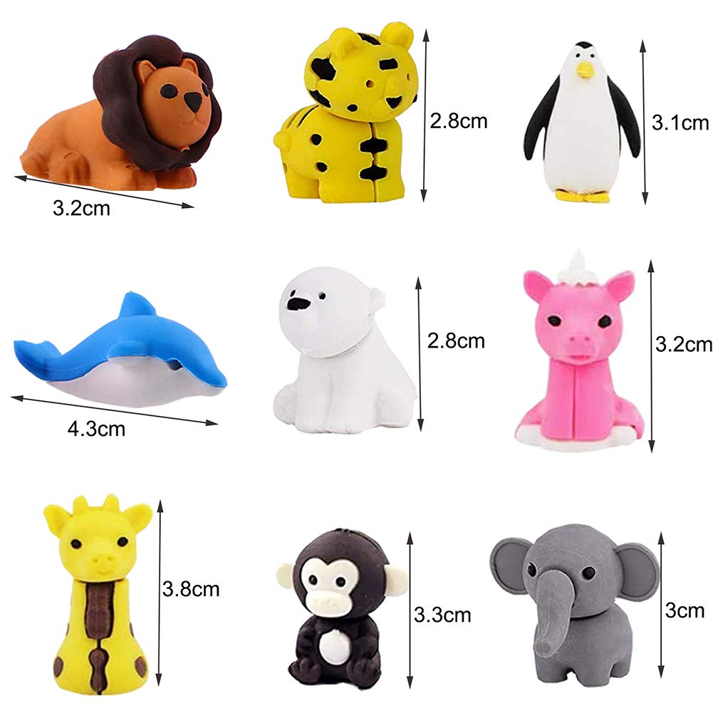URSKYTOUS non-toxic rubber erasers, safe for children aged 3 and up