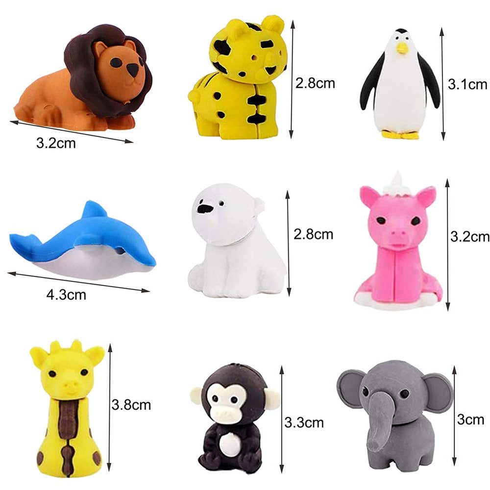 URSKYTOUS non-toxic rubber erasers, safe for children aged 3 and up