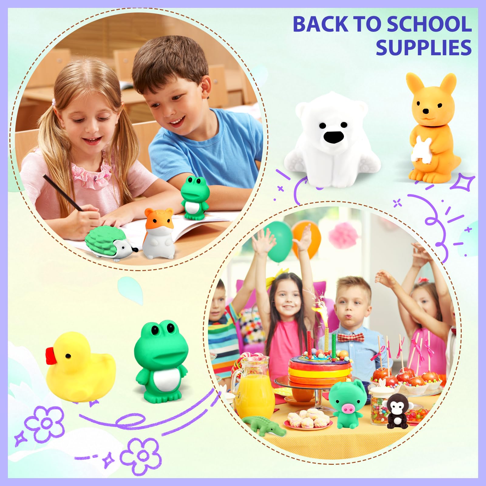 URSKYTOUS panda desk pet eraser doubles as a cute interactive toy