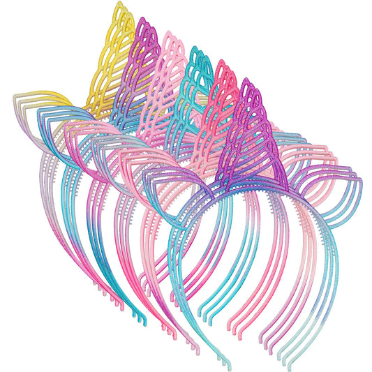 URSKYTOUS unicorn headband pink close-up for comfortable party wear
