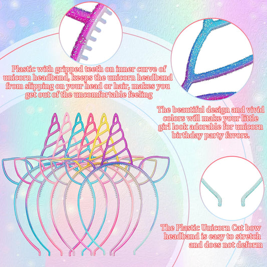 URSKYTOUS unicorn headband rose red close-up ideal for cosplay and photos
