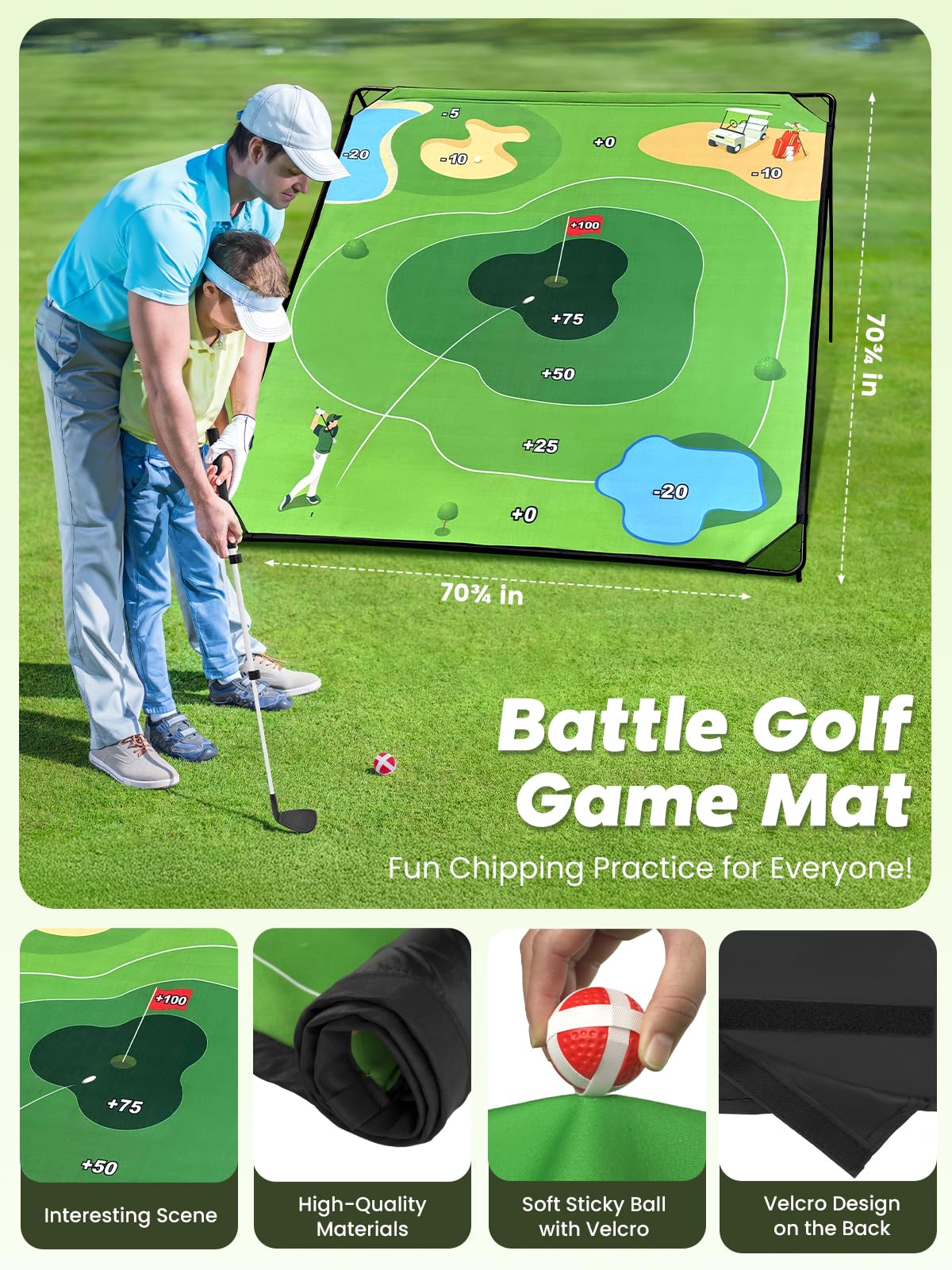 URUQ golf chipping upgraded clubs enable smooth, durable swings for any player height.