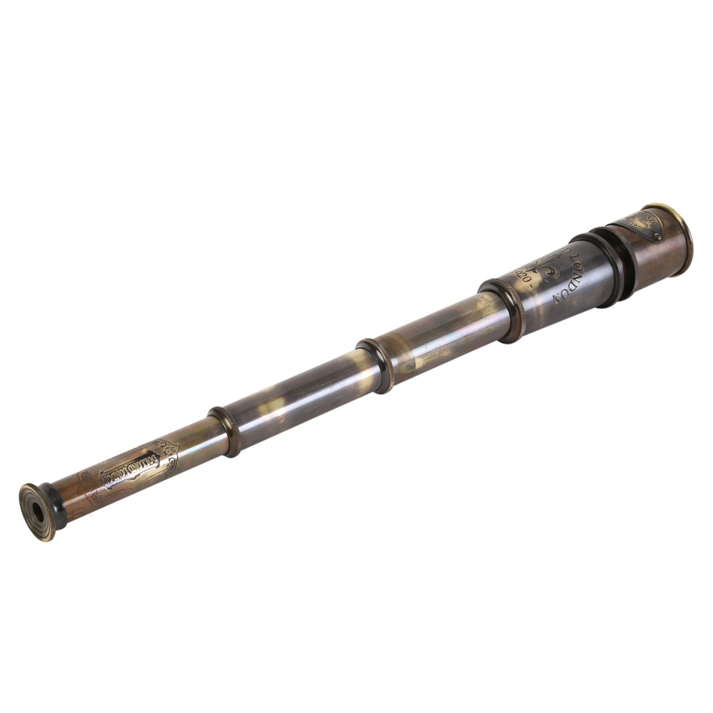 US HANDICRAFTS 1920 Marine Telescope collapsed to 5.5 inches for portability.