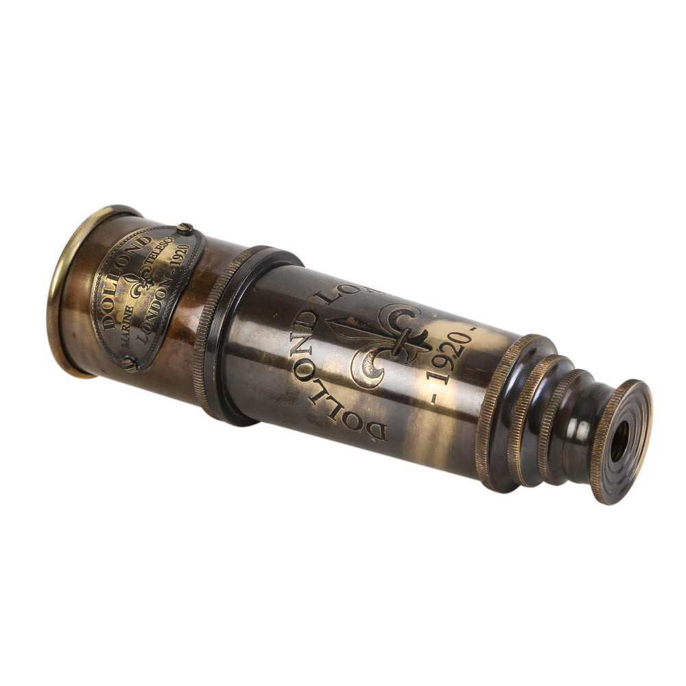 US HANDICRAFTS 1920 Marine Telescope extended to 15 inches for long-range viewing.