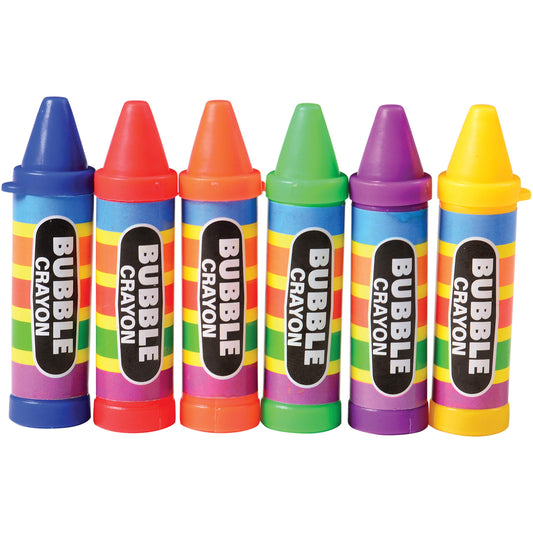 Close-up of Crayon Bubbles colors highlighting plastic wands for easy use.