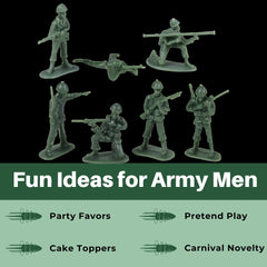 Bright green army figures by U. S. Toy for diorama setups