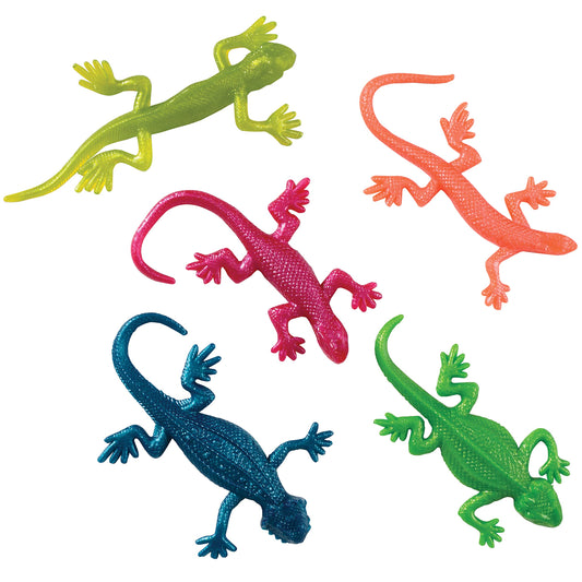US Toy Stretchy Lizard Toy in assorted colors for festive party favors.
