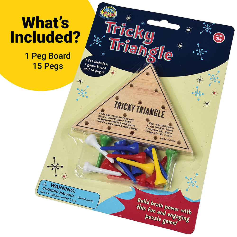 U.S. Toy Tricky Triangle Game blister-card packaging ideal for gifting.