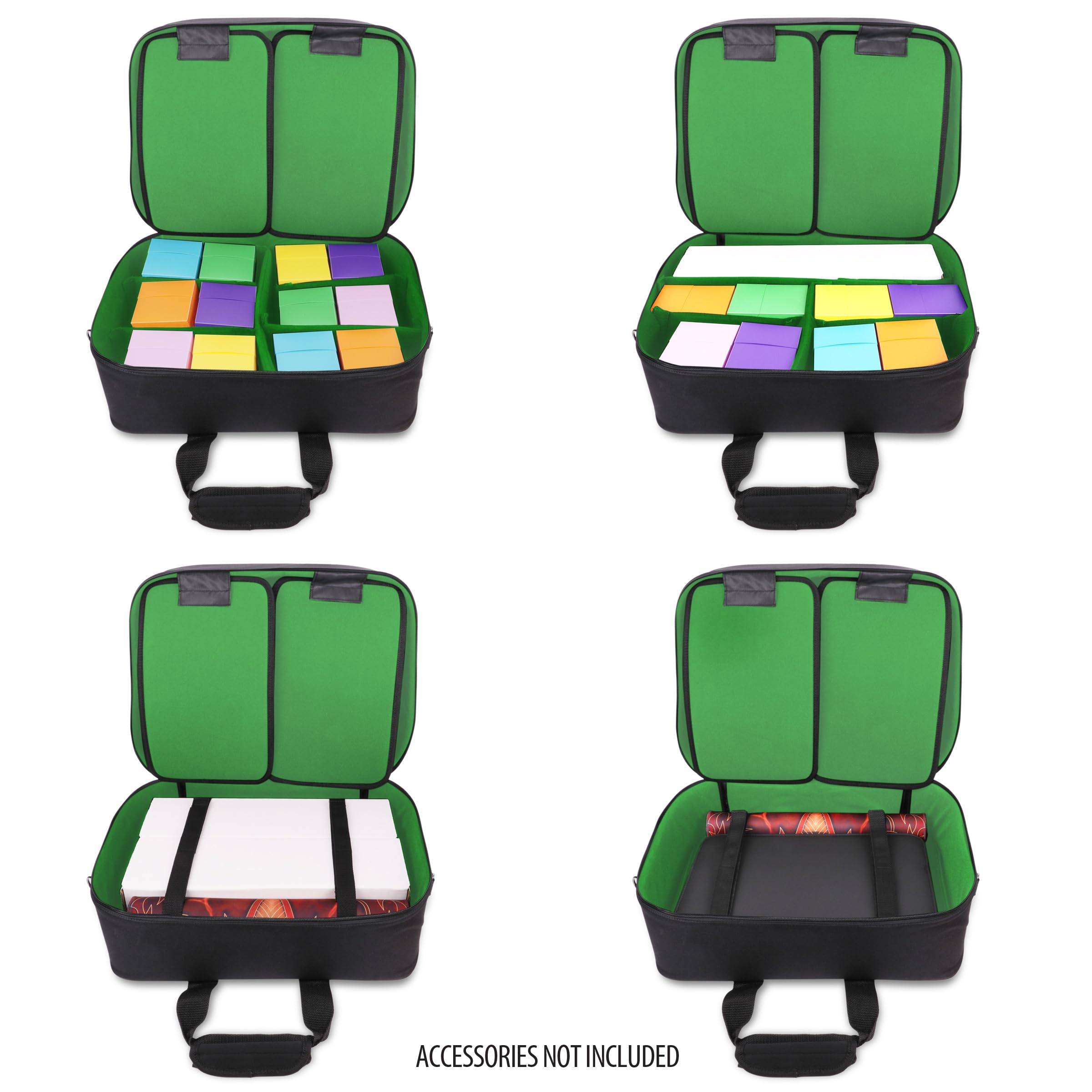 USA Gear XL padded interior cushions cards and deck boxes in transit.