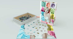 USA-made blue board puzzle highlighting eco-friendly production and quality.