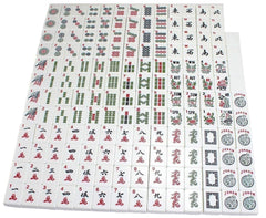 USA MJ TABLE .COM Mahjong racks hold tiles securely for quick setups.