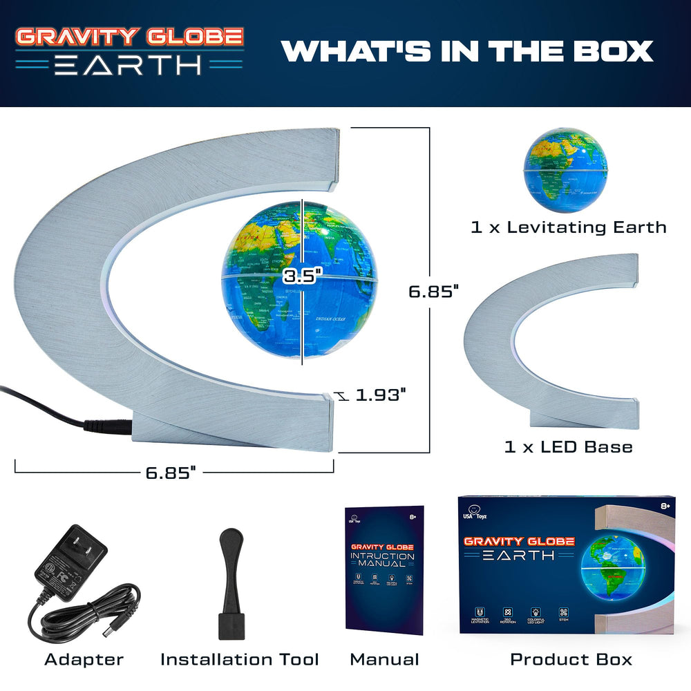 USA Toyz Gravity Globe Earth pairs with other planets for a cohesive display