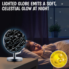 USA Toyz globe rotates 360 degrees for viewing from any angle