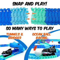 USA Toyz Ocean Tunnels and Bridges create immersive underwater raceways.
