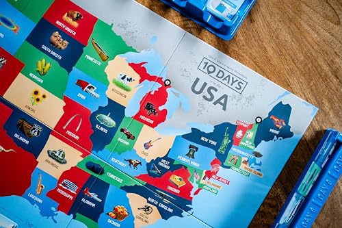 USAOPOLY 10 Days in the USA state cards showcase US geography