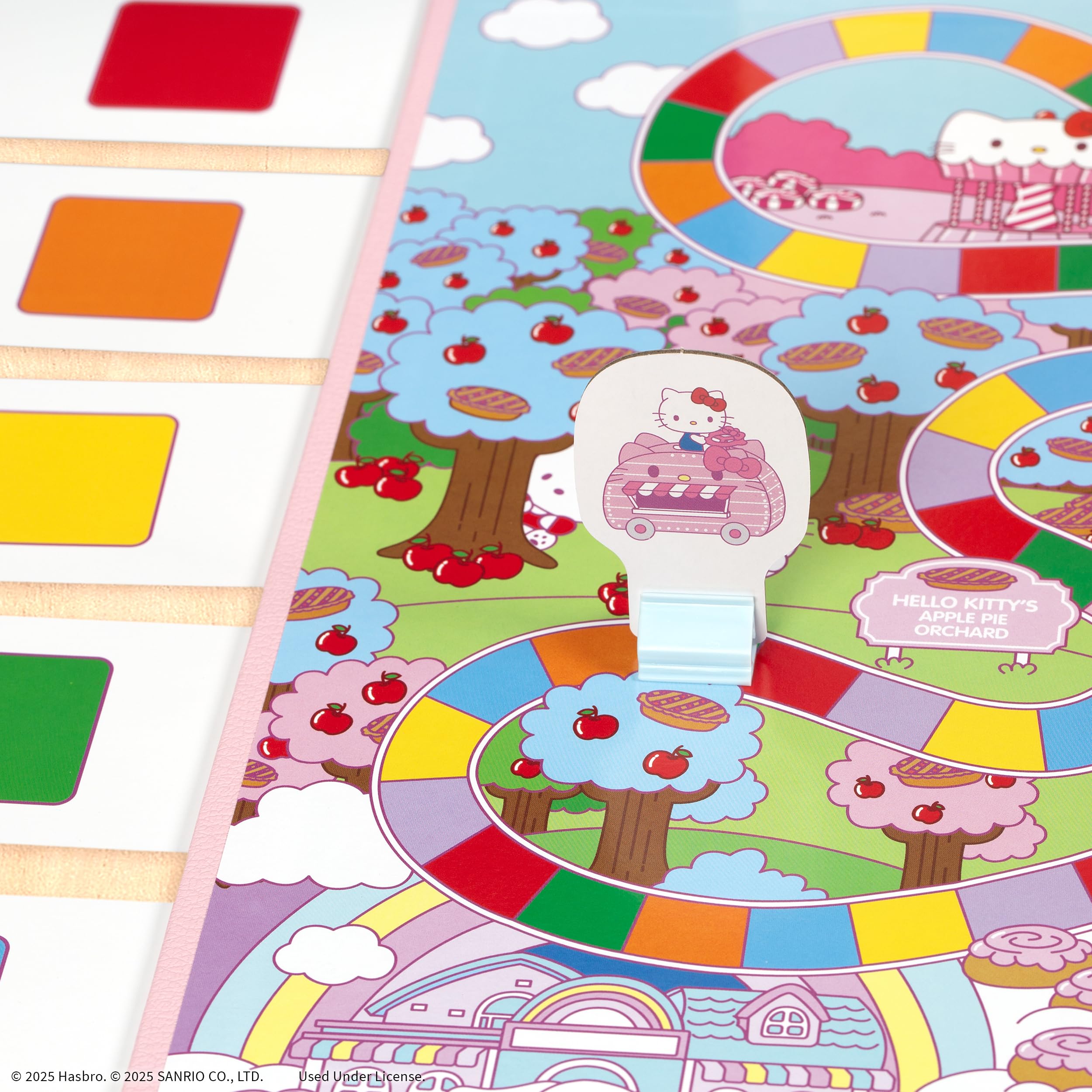 USAOPOLY Candy Land cupcake castle marks the rainbow path toward victory