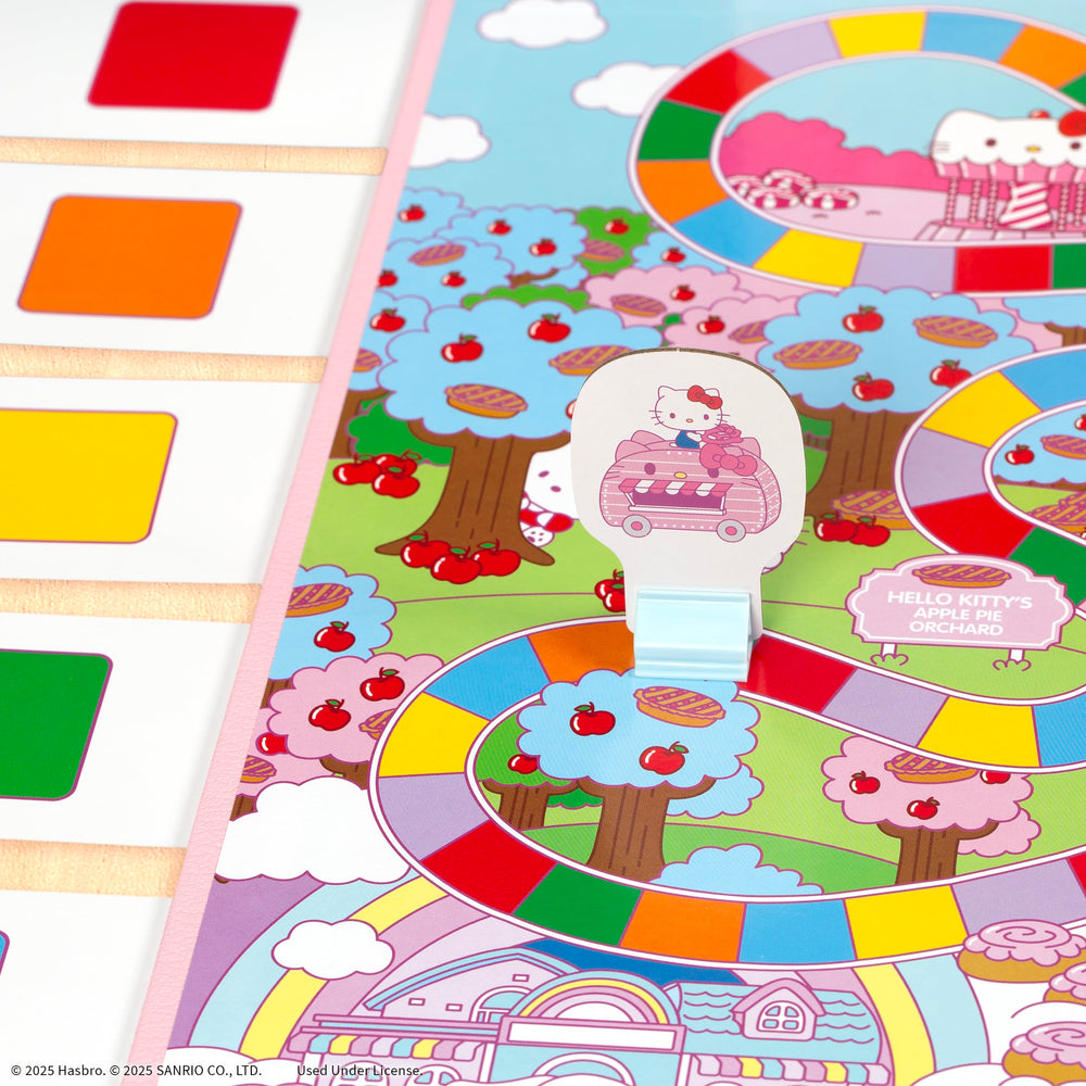 USAOPOLY Candy Land cupcake castle marks the rainbow path toward victory
