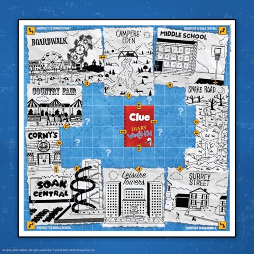 USAOPOLY Clue Diary of a Wimpy Kid distraction tokens show Manny’s diversions