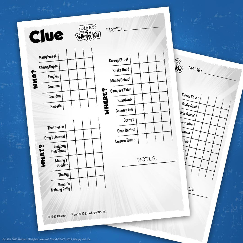 USAOPOLY Clue Diary of a Wimpy Kid two six-sided dice speed up turns