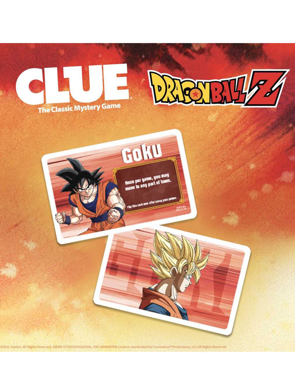 USAOPOLY Dragon Ball Z Clue intrigue cards introducing twists