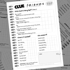 USAOPOLY CLUE Friends rumor cards spark twists during play.