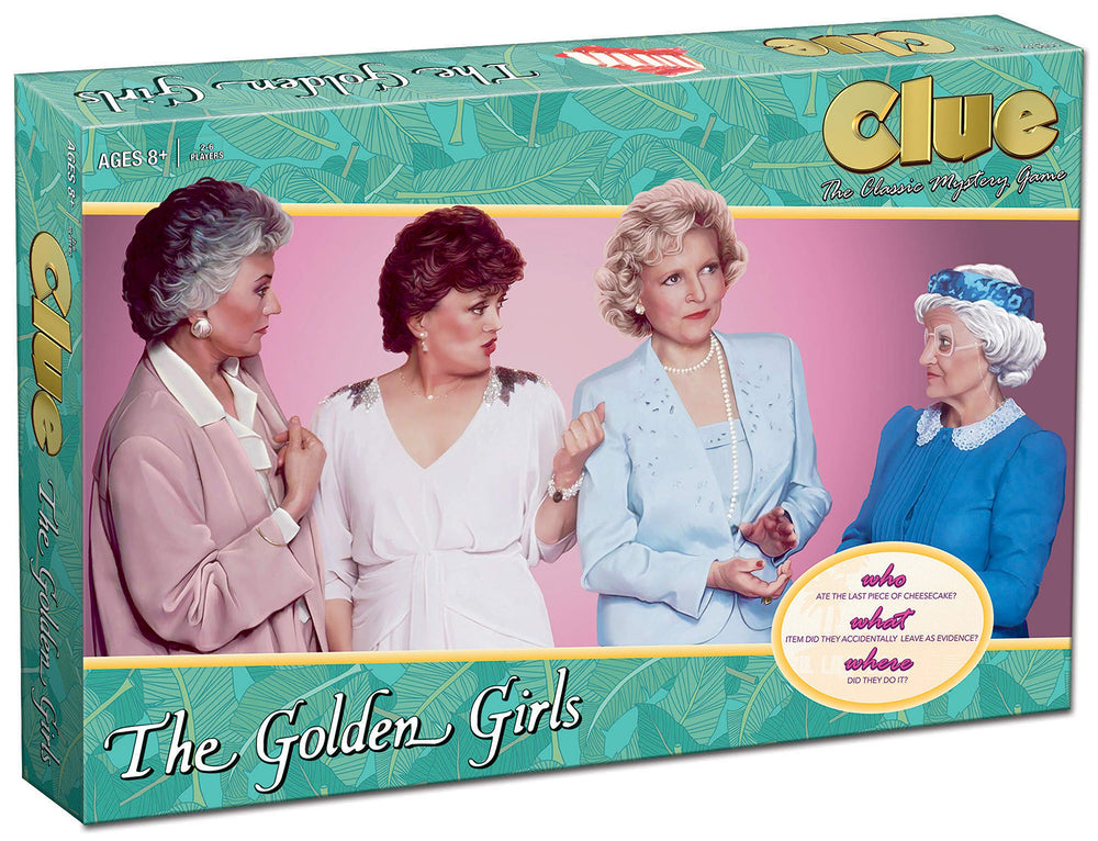 USAOPOLY Clue Golden Girls board shows iconic house for family games