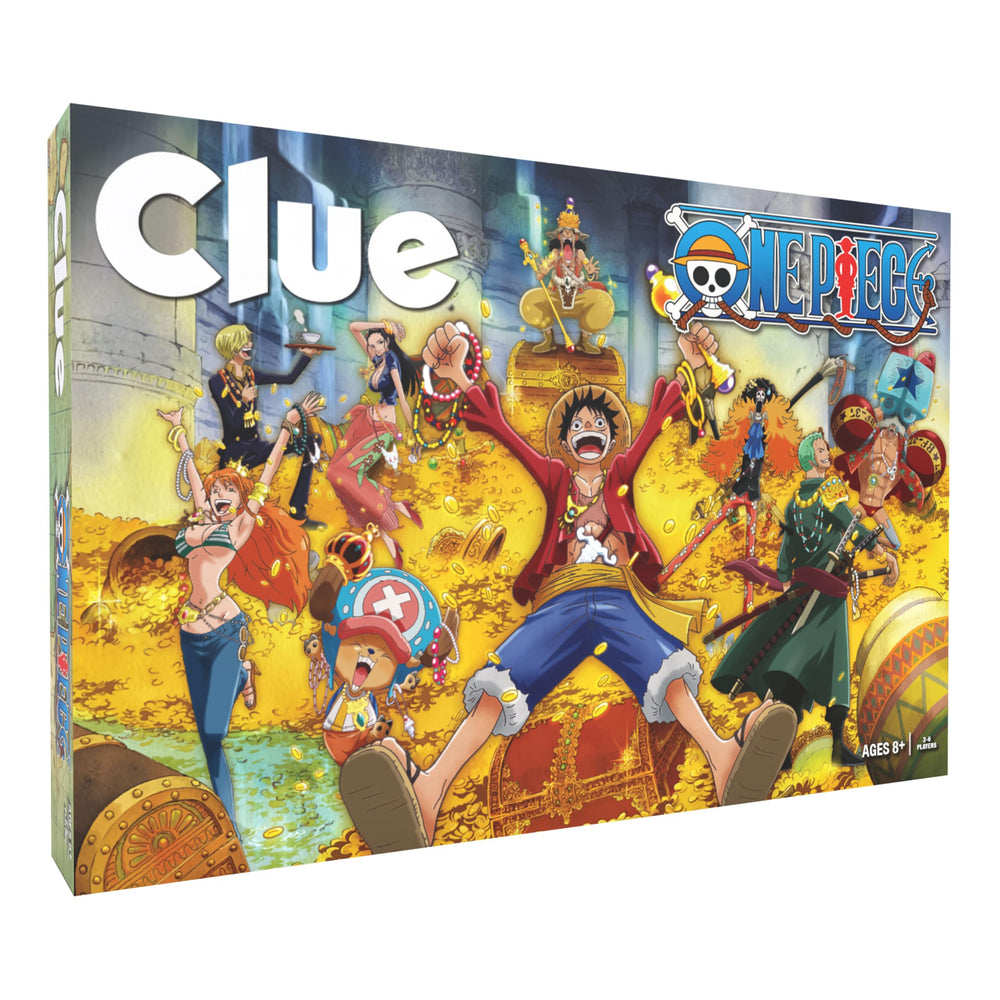 USAOPOLY Clue One Piece box front for family game nights