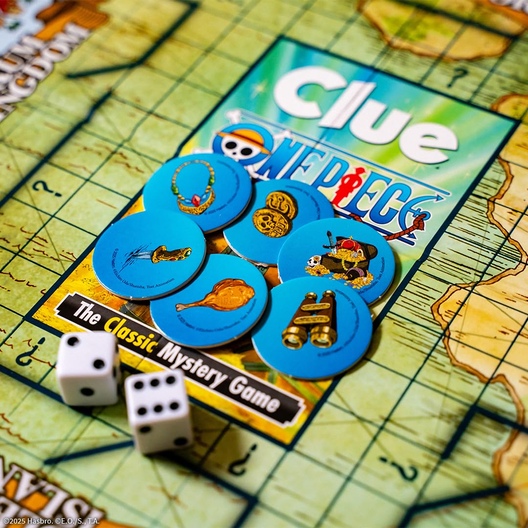USAOPOLY Clue One Piece dice and cards spark interactive play