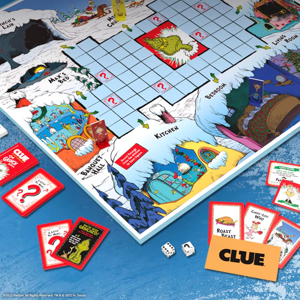 USAOPOLY CLUE Cindy-Lou card interactive Whoville role enhances mystery play