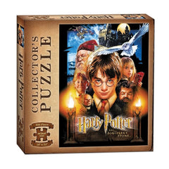 USAOPOLY Harry Potter Sorcerers Stone puzzle front cover offers magical artwork for collectors