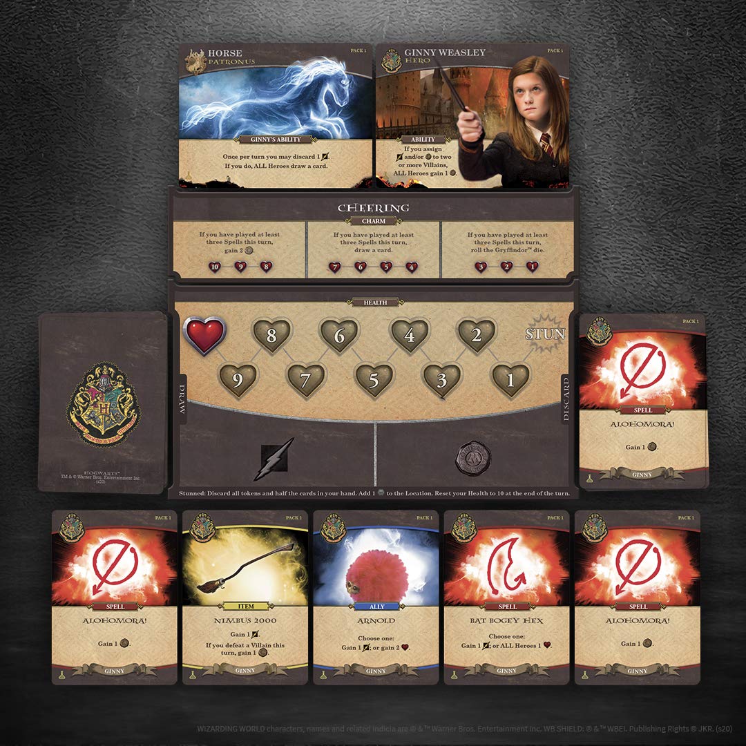 Charm ability board expanding player options in USAOPOLY Hogwarts Battle
