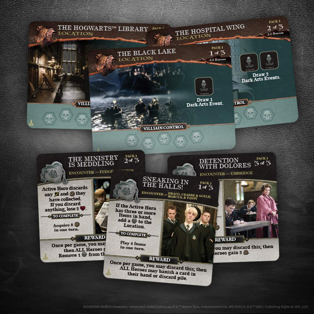 New villains and encounters add cooperative challenges in USAOPOLY Hogwarts Battle expansion