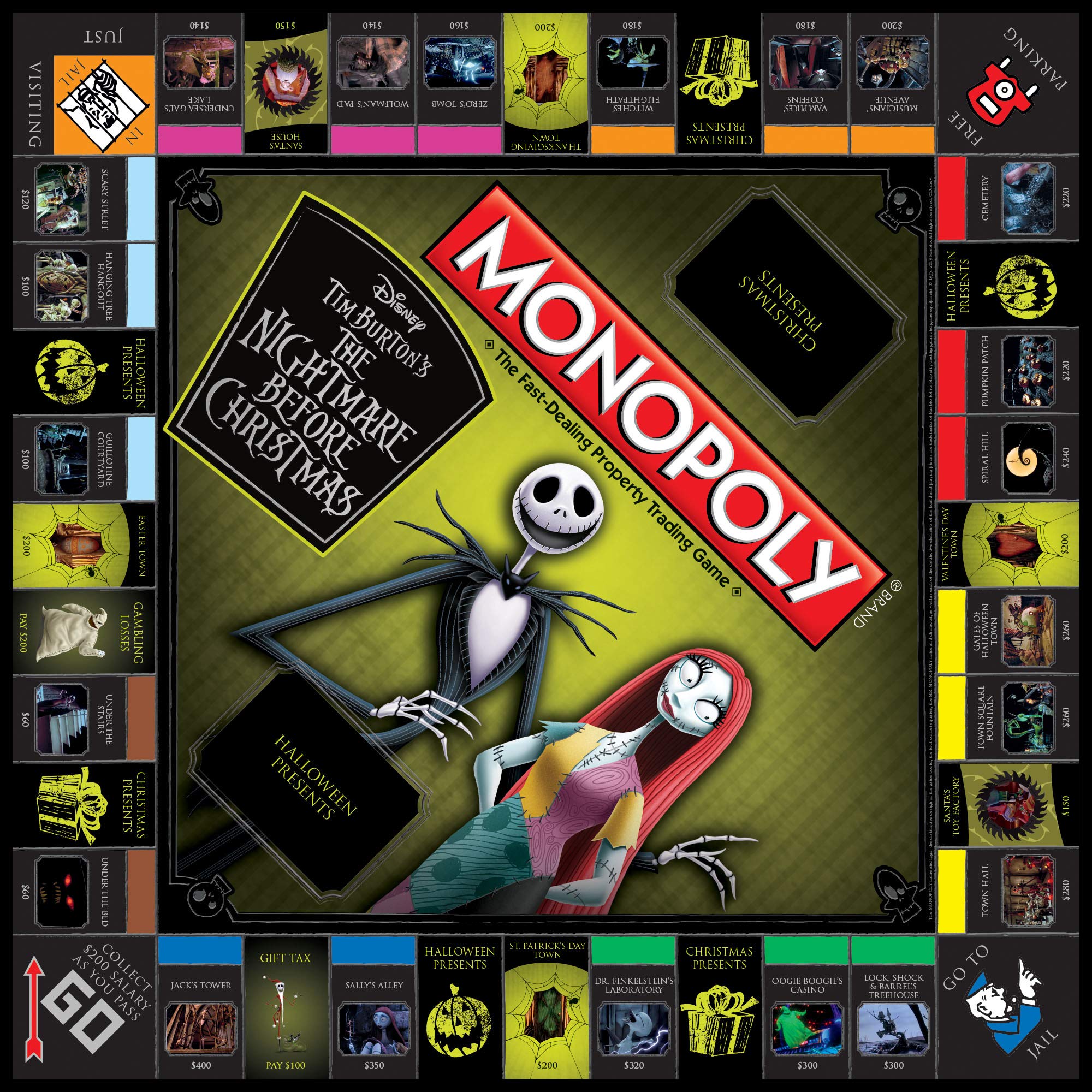USAOPOLY Jack Skellington Token: striking centerpiece for collectors and players.