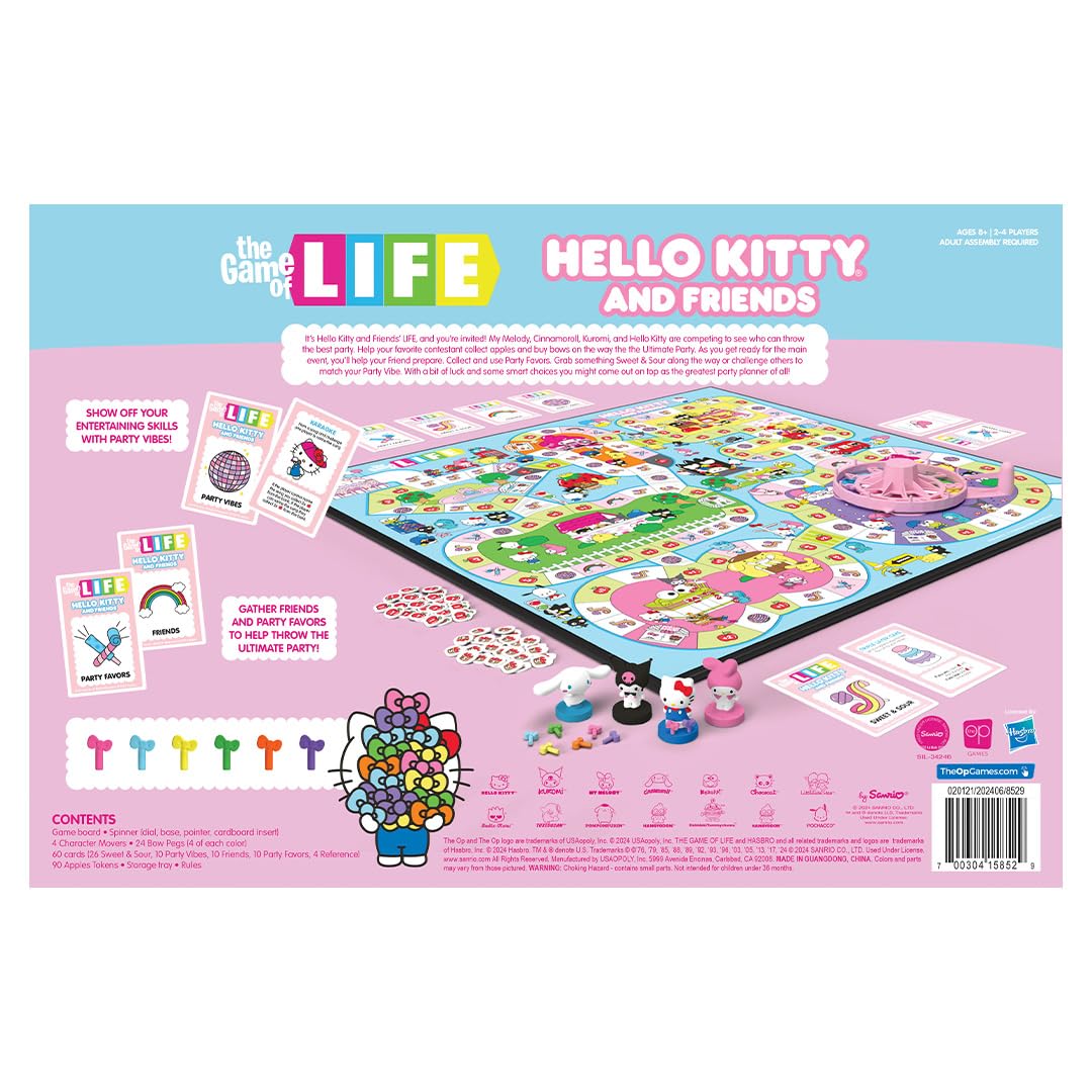 USAOPOLY Life Hello Kitty and Friends box art invites warm, family-friendly game nights.