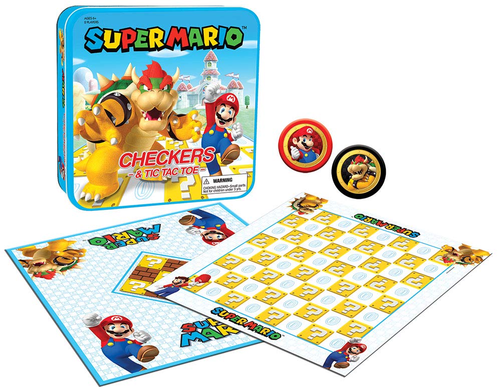 Mario and Bowser checker pieces for strategic play and collection