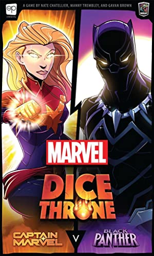 USAOPOLY Marvel Dice Throne Black Panther board highlights strategic state