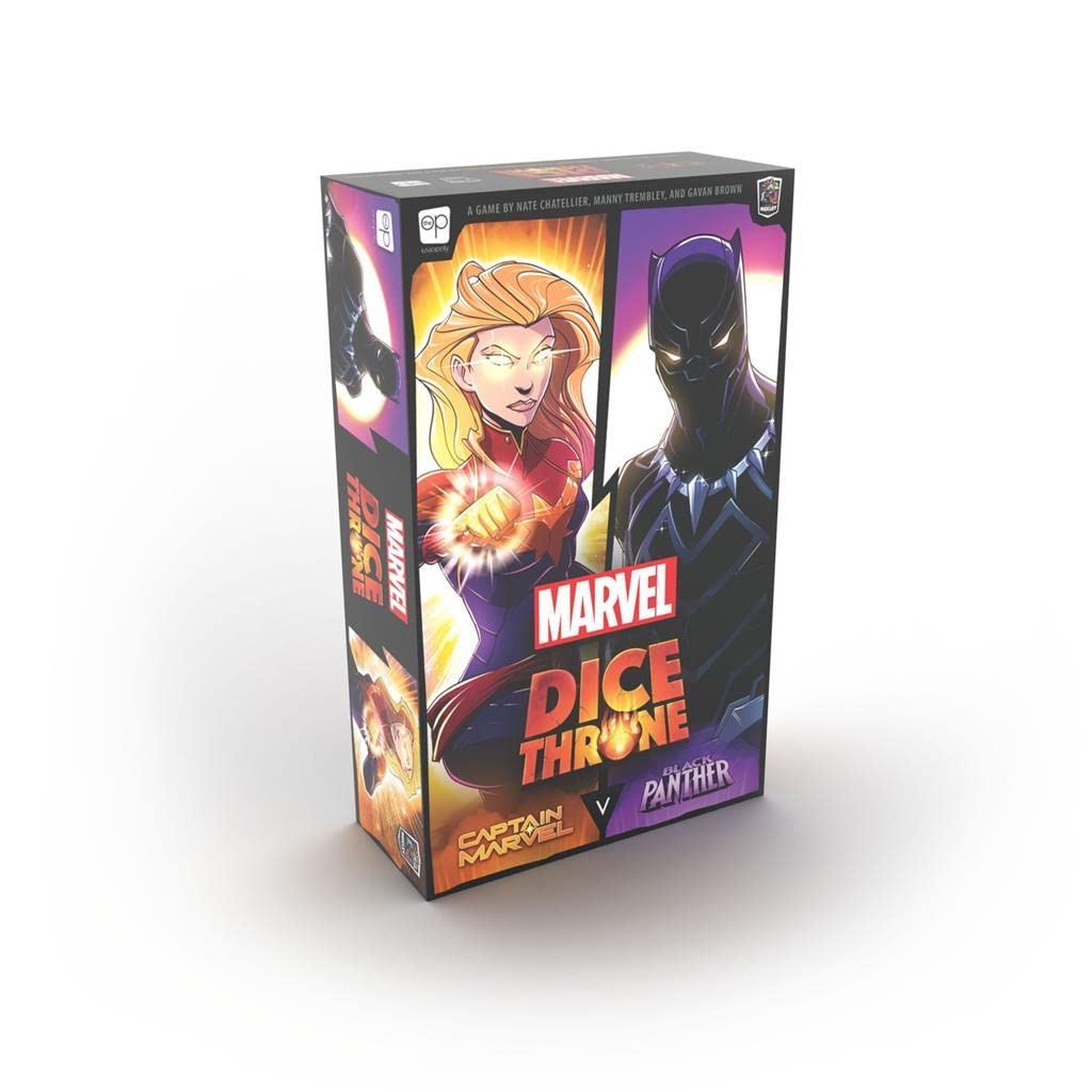 USAOPOLY Marvel Dice Throne Captain Marvel dice set enables fast, tactical duels