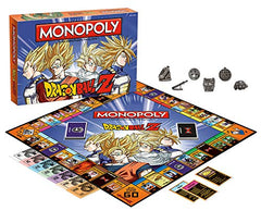 USAOPOLY Monopoly Dragon Ball Z icon tokens featuring Goku and friends to enhance play