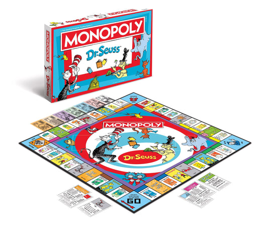 USAOPOLY Monopoly Dr. Seuss tokens featuring iconic characters for fun gameplay