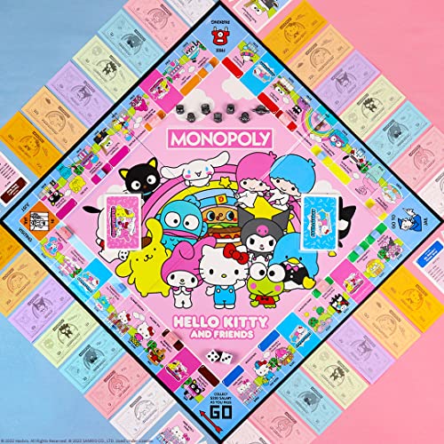 USAOPOLY Hello Kitty tokens with six collectible character cars