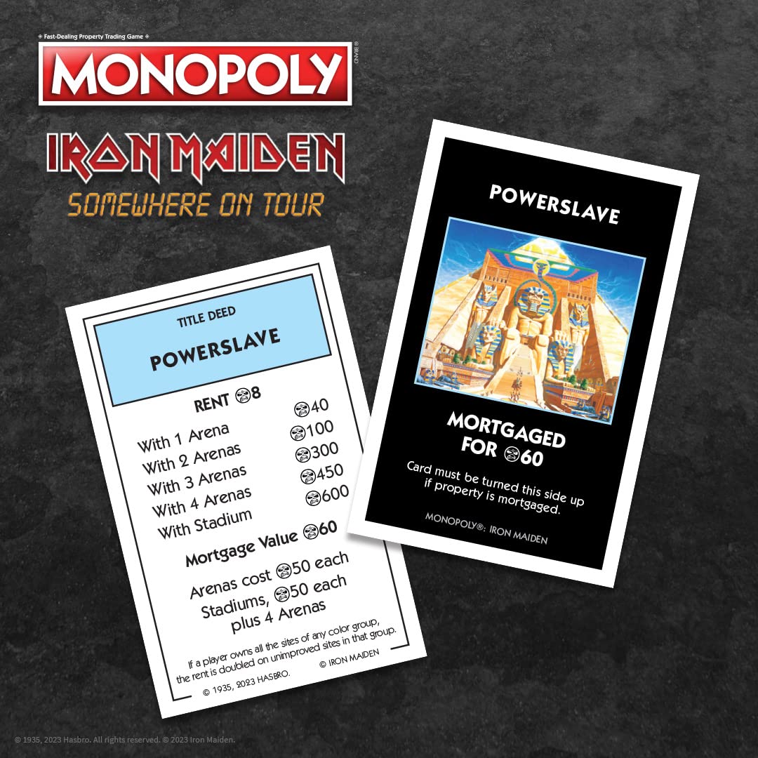 USAOPOLY Monopoly Iron Maiden Flying Helmet token evokes live performance flair