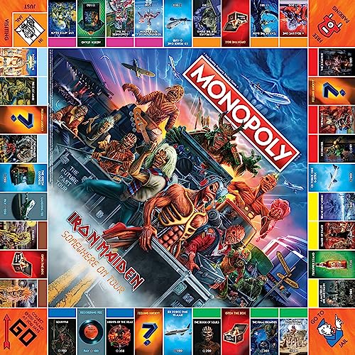 USAOPOLY Monopoly Iron Maiden Steve's bass token highlights iconic gear