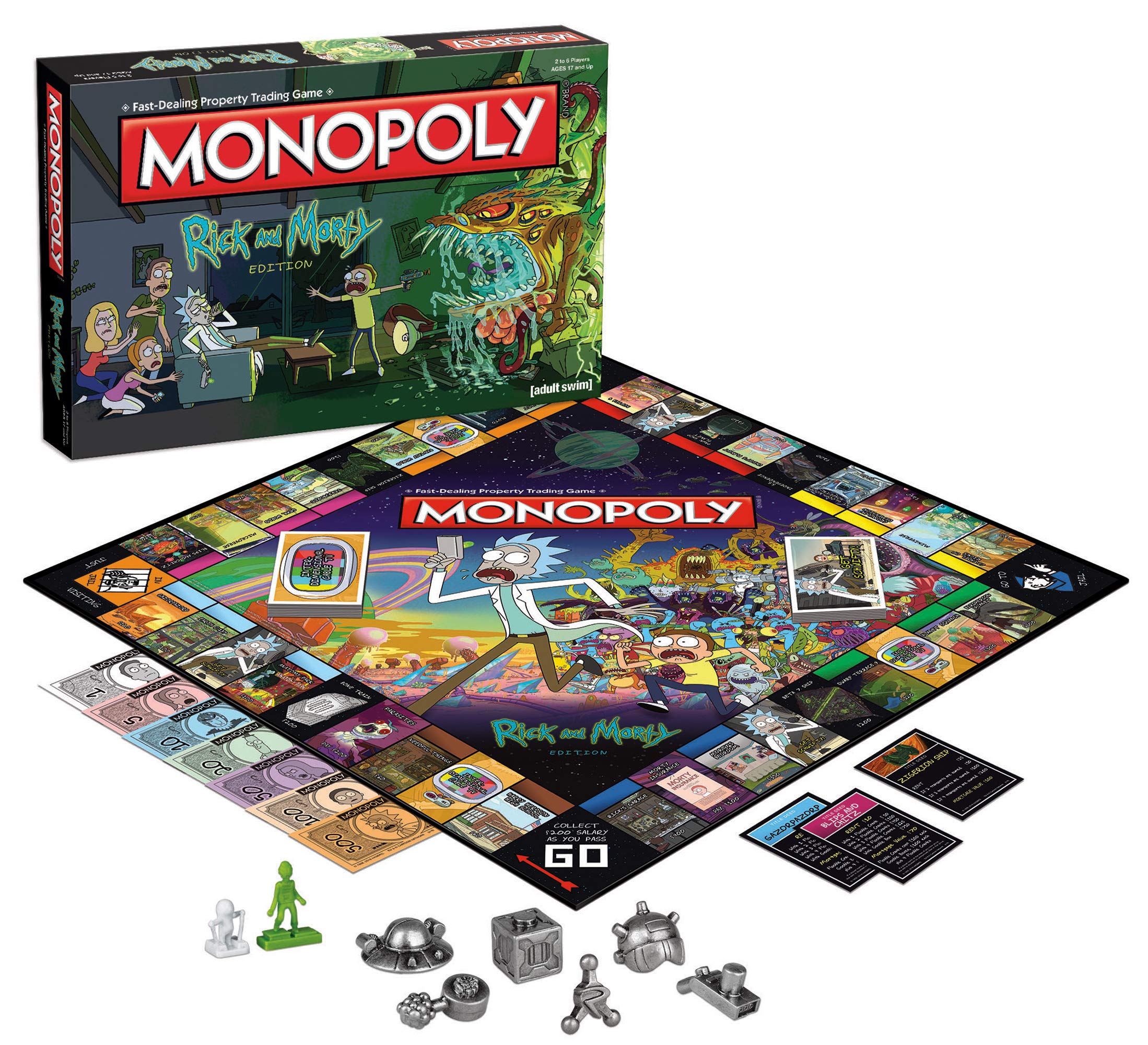 USAOPOLY Rick and Morty tokens collection for strategic trading