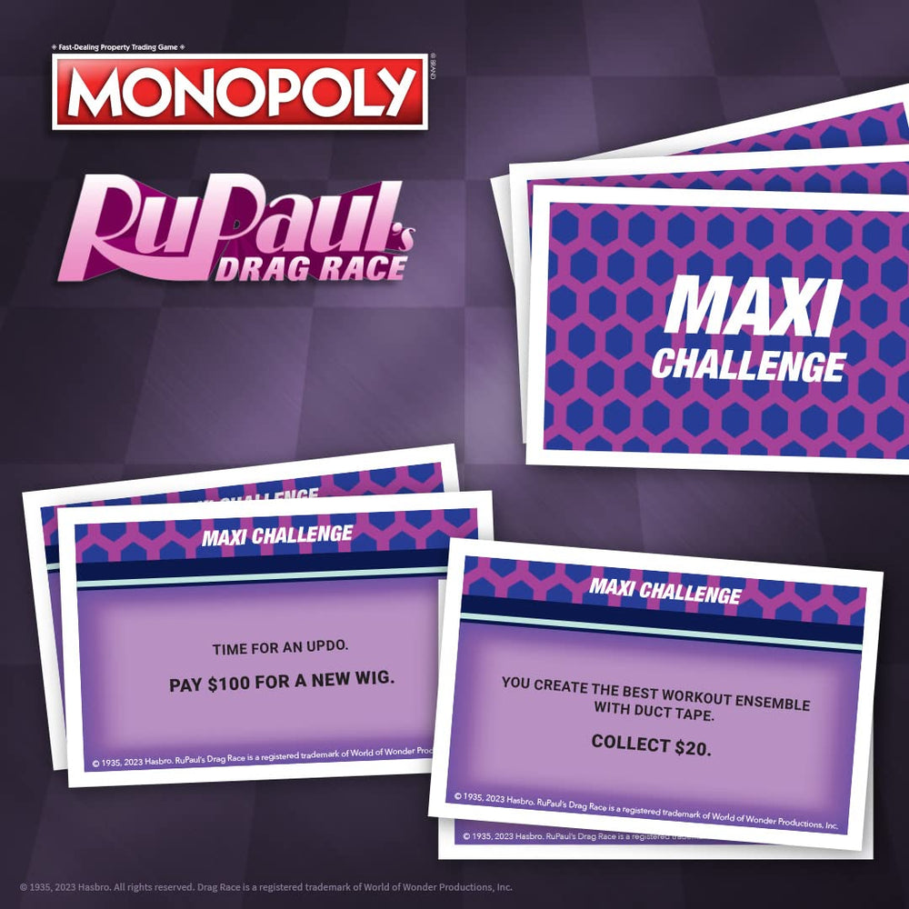 USAOPOLY Monopoly RuPaul's Drag Race houses renamed Badges for upgrades