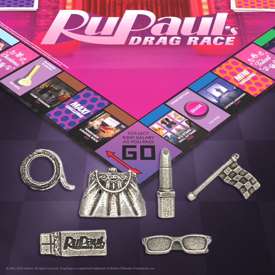 USAOPOLY Monopoly RuPaul's Drag Race maxi challenge cards renamed for drama