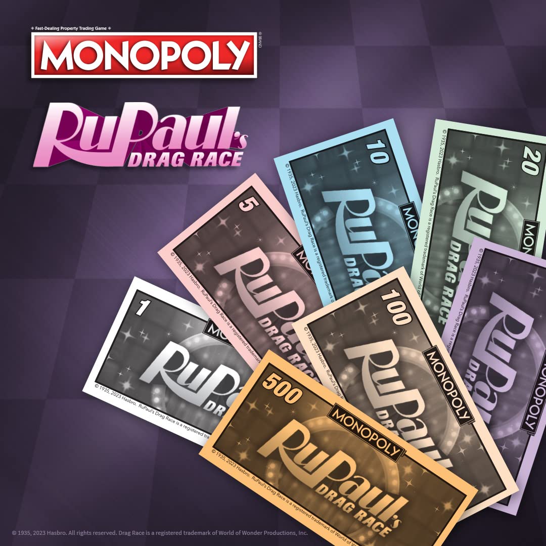 USAOPOLY Monopoly RuPaul's Drag Race currency brings the drama to every trade