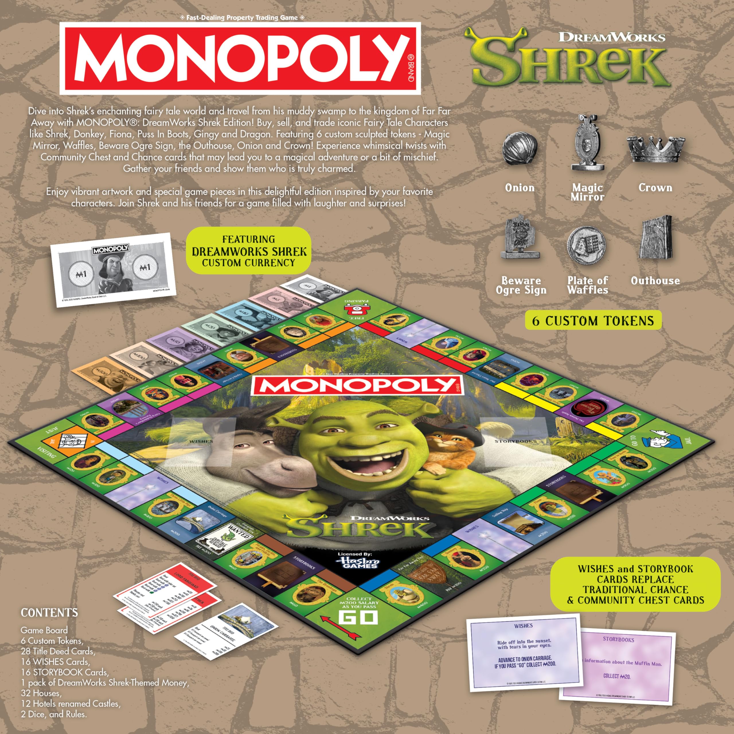 USAOPOLY MONOPOLY Shrek Edition board game night staple