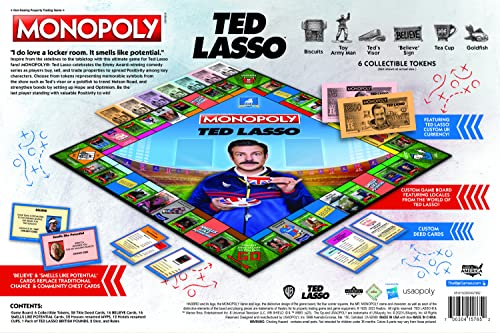 USAOPOLY Ted Lasso visor token adds authentic show flair to gameplay.