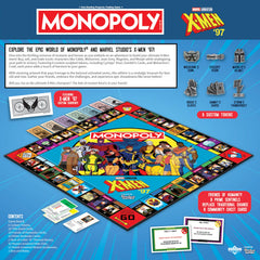 USAOPOLY Monopoly X-Men 97 Edition box cover features collectible packaging.